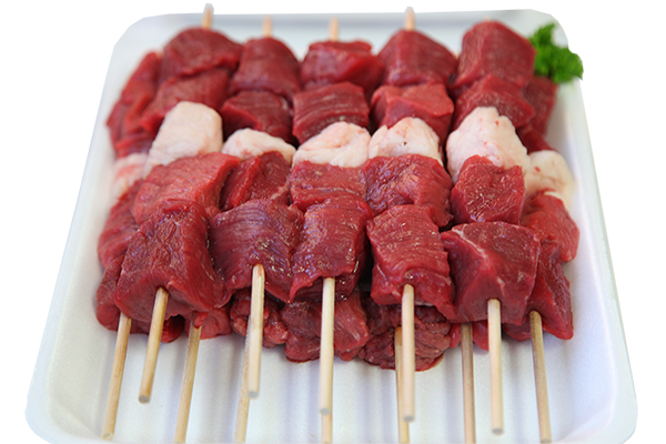 Beef Filet on Premium Wood Skewers